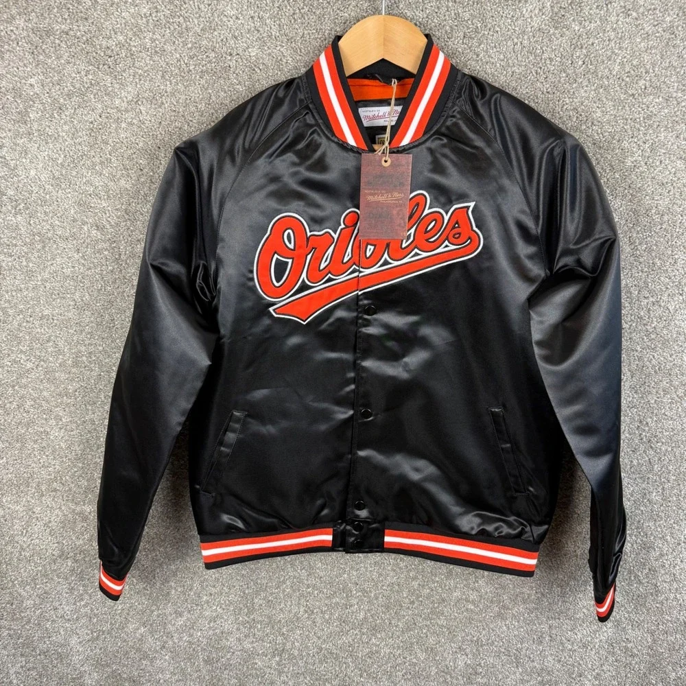 Mitchell Ness Youth Baltimore Orioles‎ Satin Baseball Jacket XL 18-20 NEW